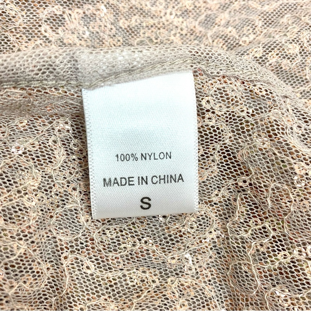 h.i.p Sequin Sheer Adjustable Spaghetti Strap Camisole/Top - Picture 7 of 8